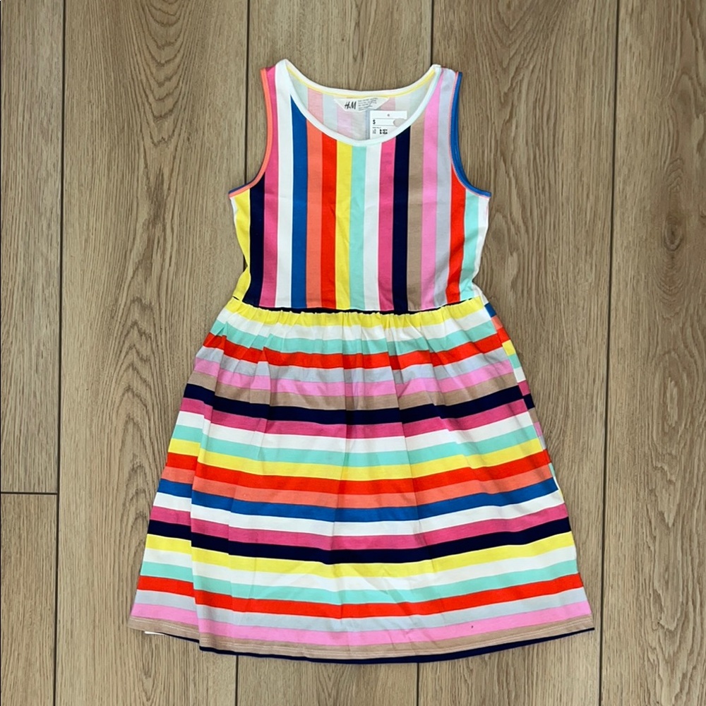 🛍️ 4 for $20 🛍️ - NWT - H&M Multicolour Striped Kids Dress